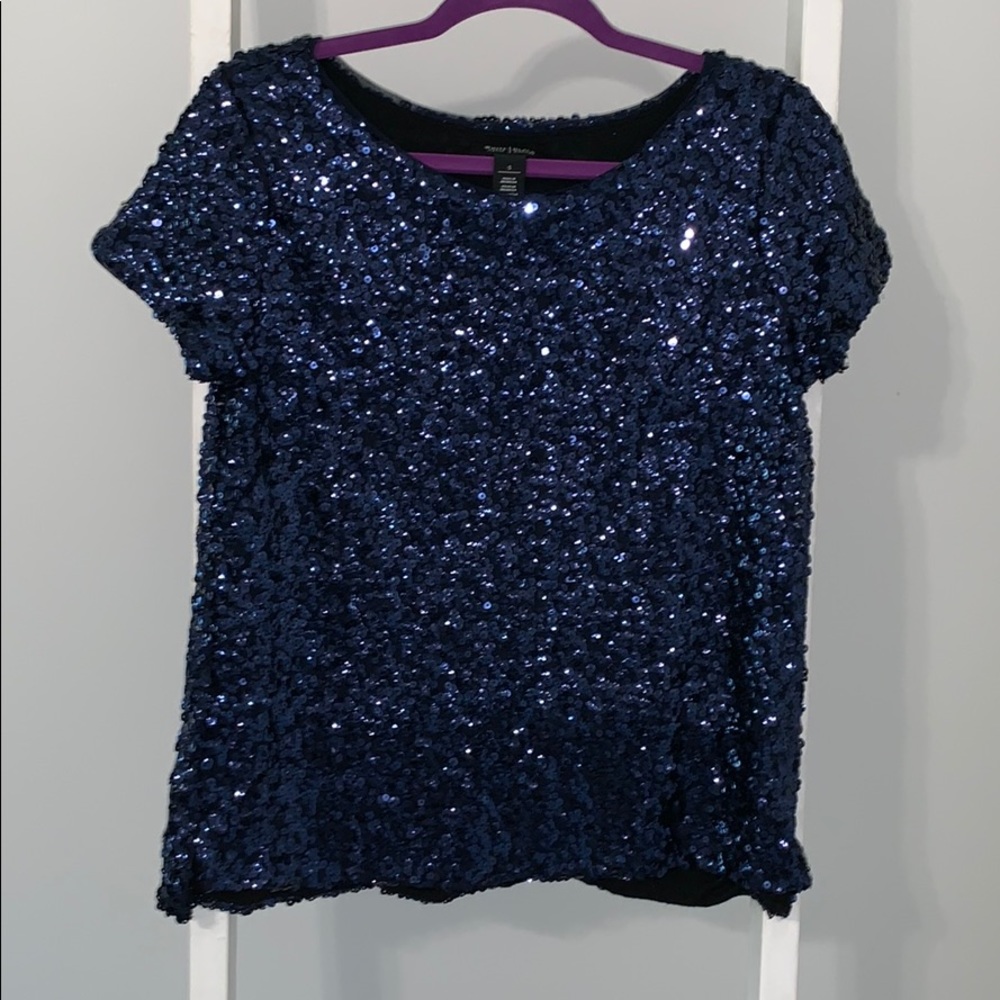 White House Black Market Sequin Top